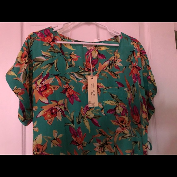Chances R, Light & Tropical Floral Dress! XL New Tags, Spring, Summer, Vacation - Picture 4 of 6